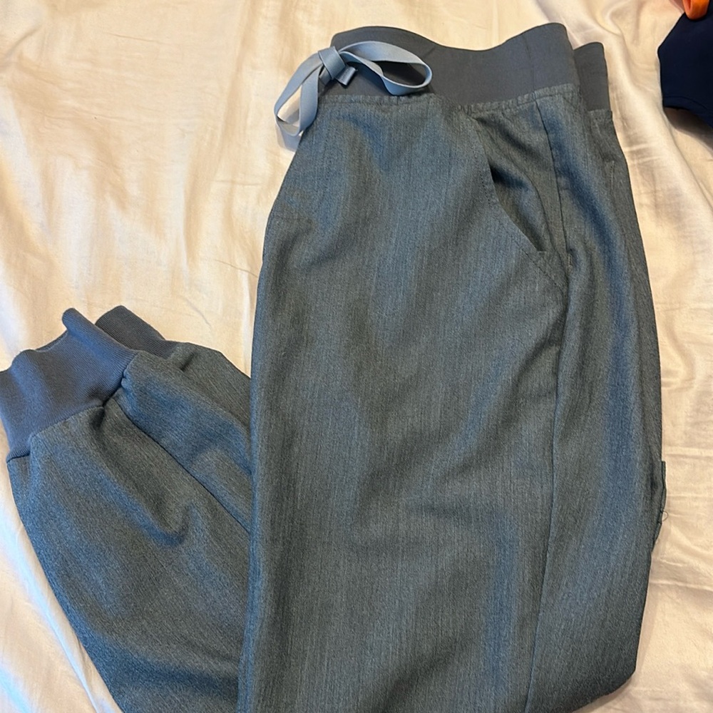 Wear figs grey scrubs